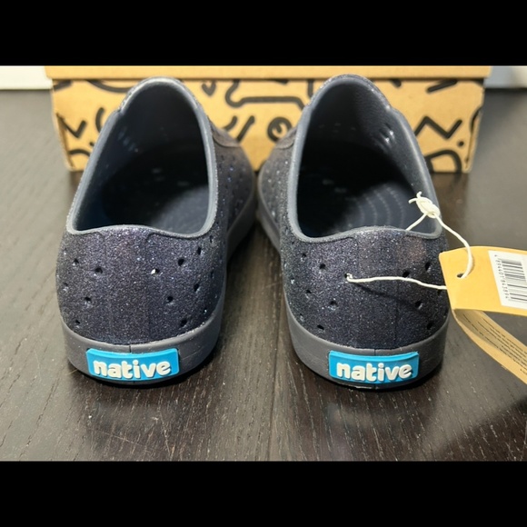 Native Jefferson Bling Slip On Shoes Glittered Onyx Bling/Onyx Little Kids C11 - Picture 10 of 14